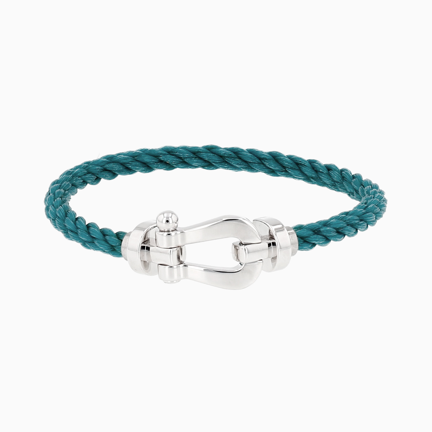 Bracciale Fred Force 10, modello grande, in oro bianco - Detail D1