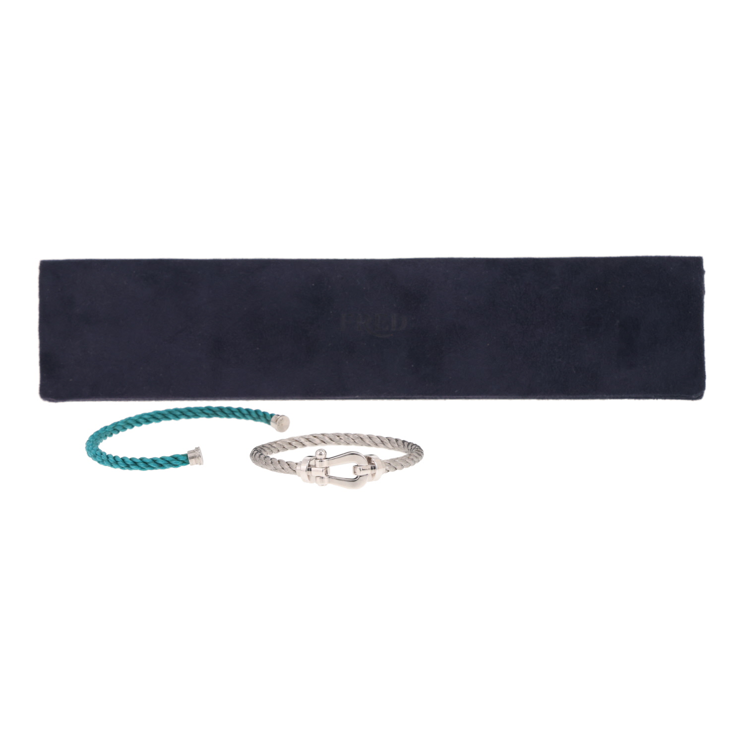 Bracelet Fred Force 10 grand modèle en or blanc