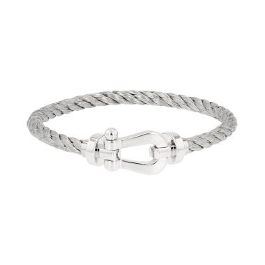 Bracelet Fred Force 10 grand modèle en or blanc