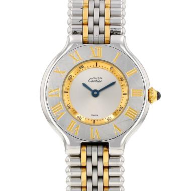 Orologio Cartier Must 21 in acciaio e placcato oro Rif.: Cartier - 1340  Intorno al 1990