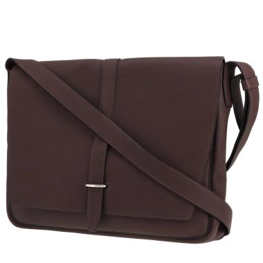 Sac bandoulière Hermès  Steve en cuir togo marron