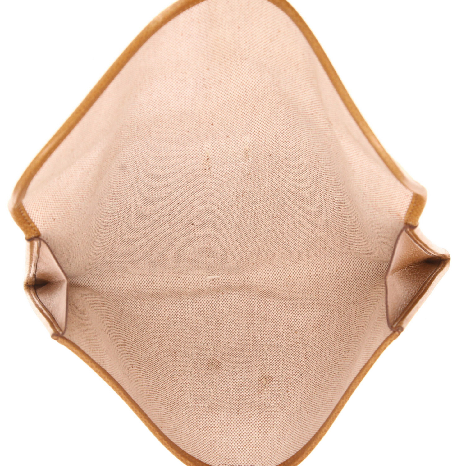 Bolso Hermès «Jige» de crin de caballo trenzada en color beige y piel marrón - Detail D3