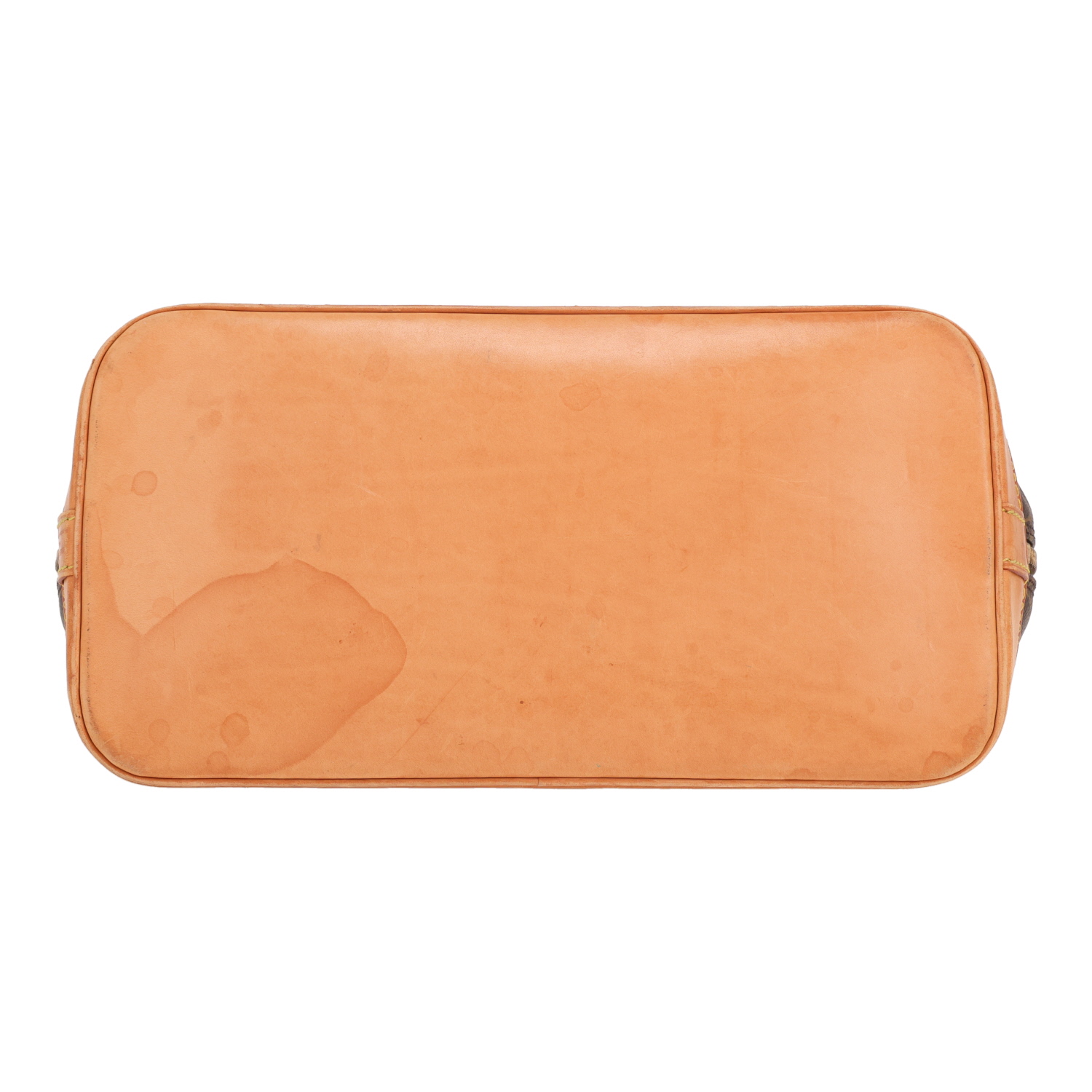 Bolso de mano Louis Vuitton Alma, modelo mediano, de lona Monogram marrón y piel natural - Detail D1