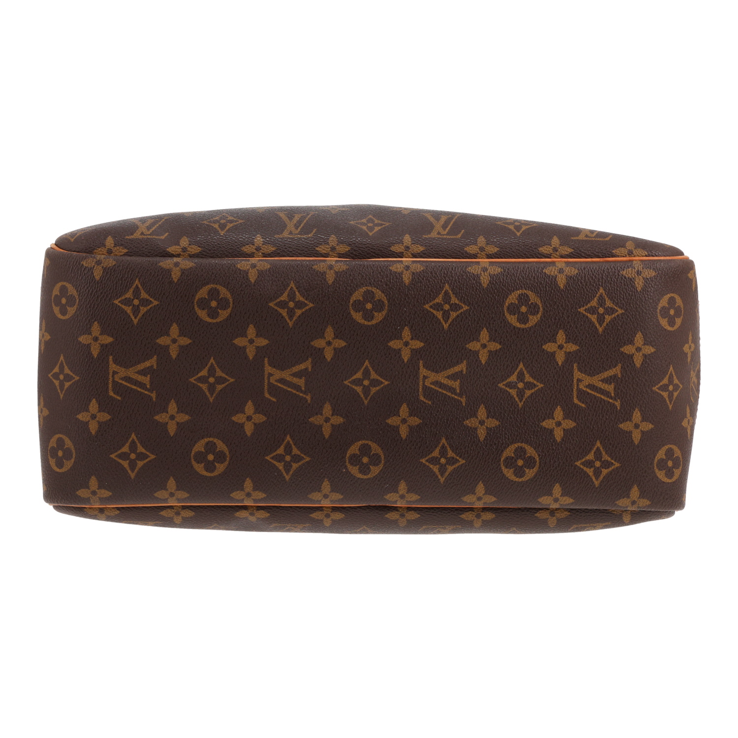 Bolso Louis Vuitton «Deauville» de lona Monogram marrón y piel natural - Detail D1