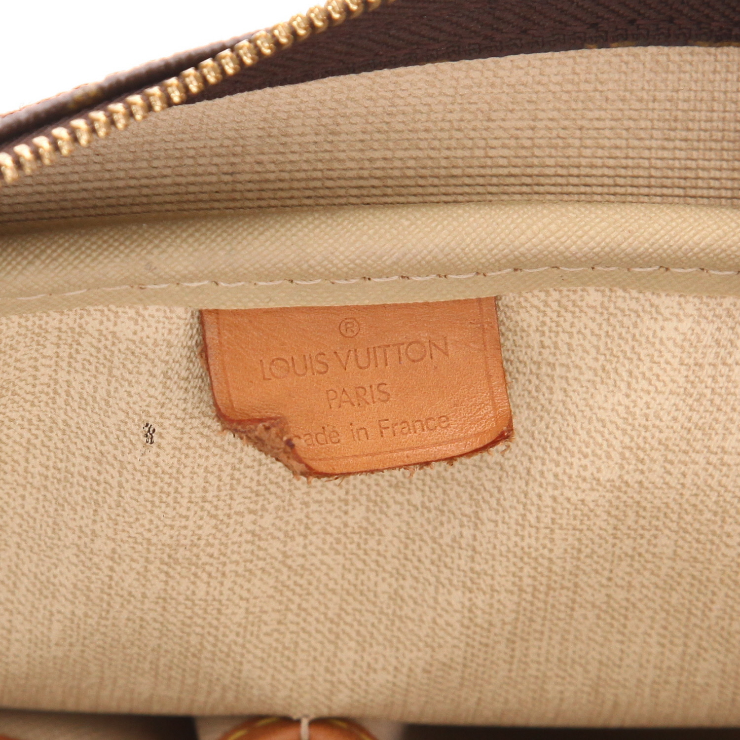 Louis Vuitton Deauville handbag in brown Monogram canvas and natural leather - Detail D2
