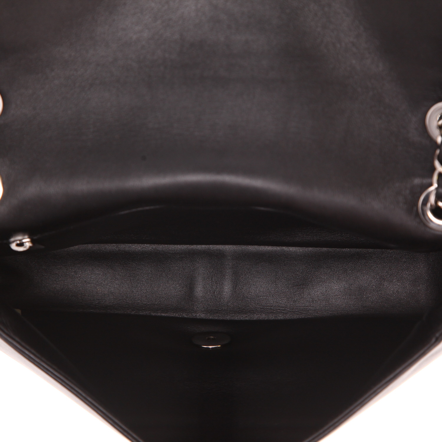 Borsa Chanel Timeless Jumbo in lana nera, blu e Orange e pelle nera - Detail D3