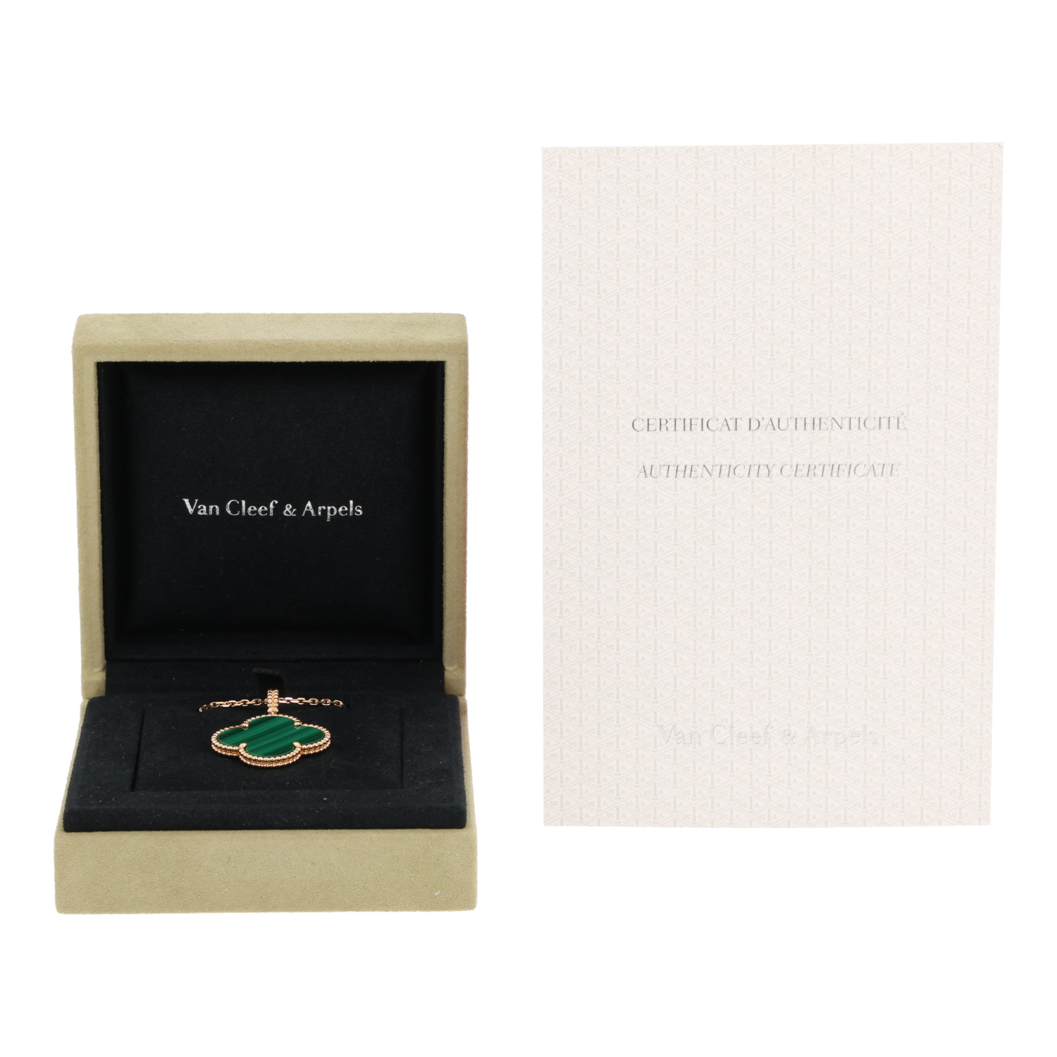 Collana lunga Van Cleef &amp; Arpels Magic Alhambra in oro giallo e Malachite - Detail D2