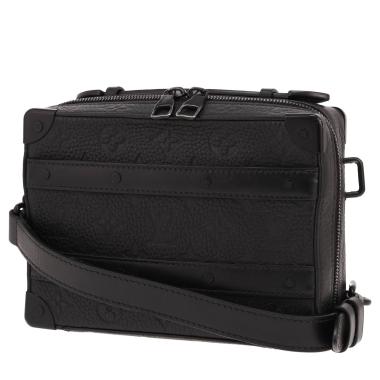 Louis Vuitton Soft Trunk shoulder bag in Noir embossed Monogram leather