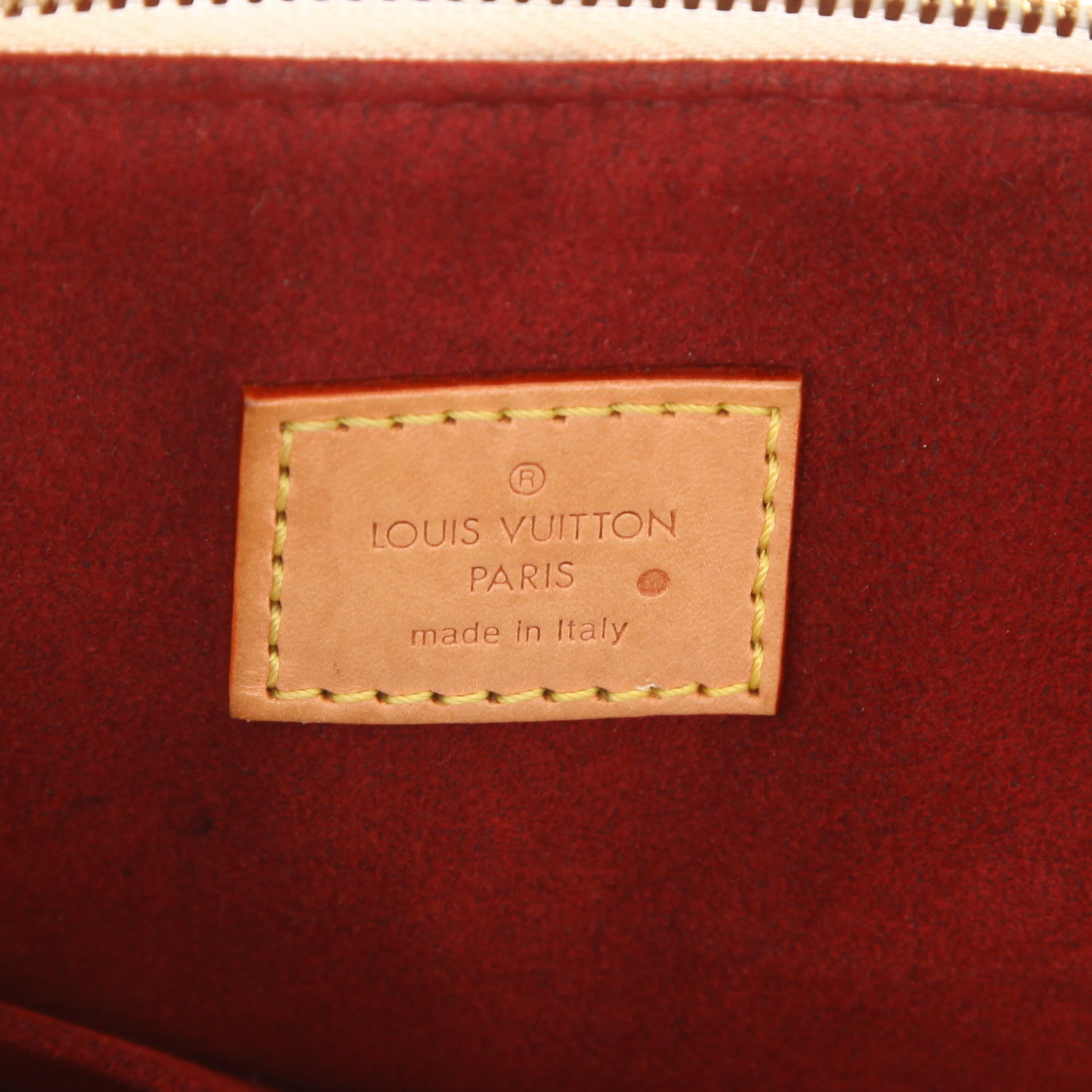 Borsa Louis Vuitton Alma in tela Monogram multicolore e pelle naturale - Detail D2