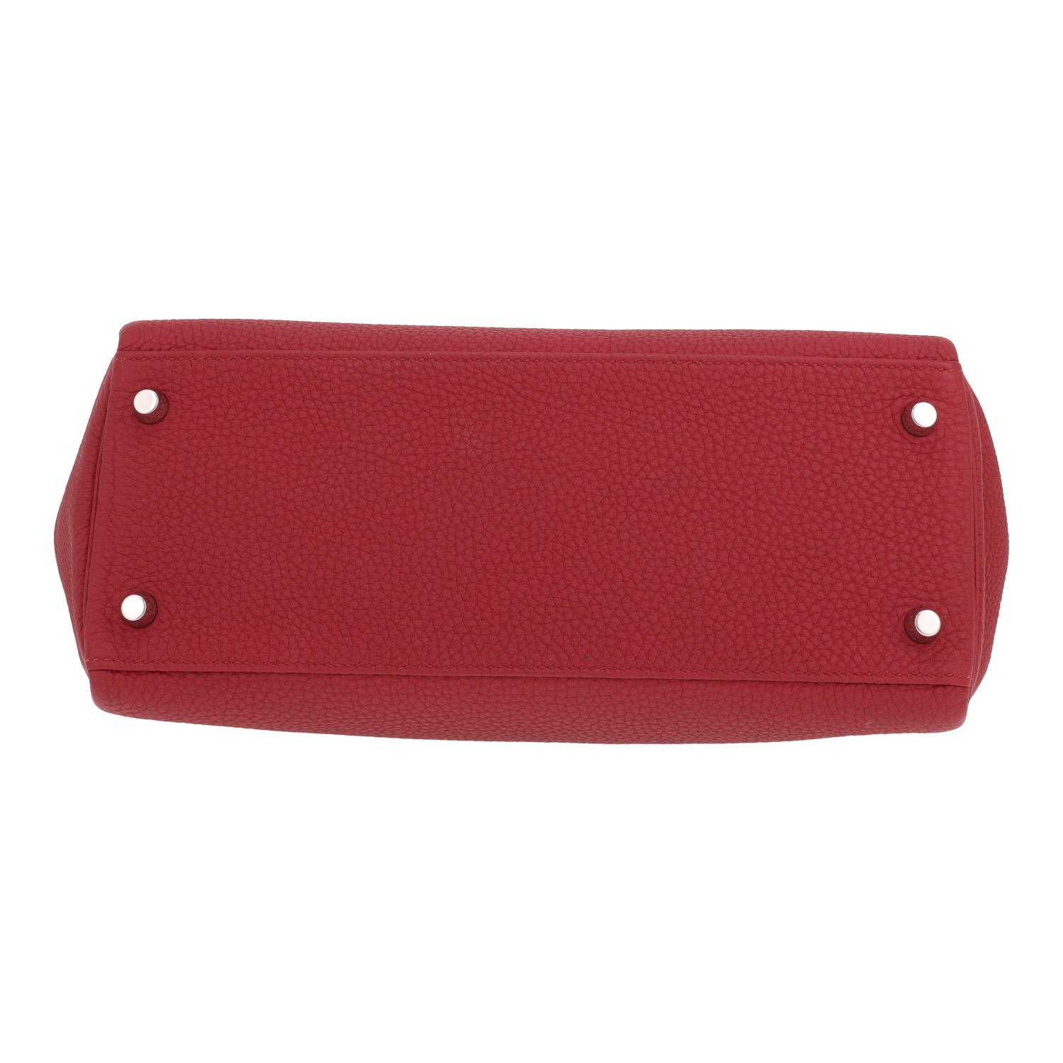 Bolso Hermès Kelly de 28 cm en piel Togo Rubis - Detail D1
