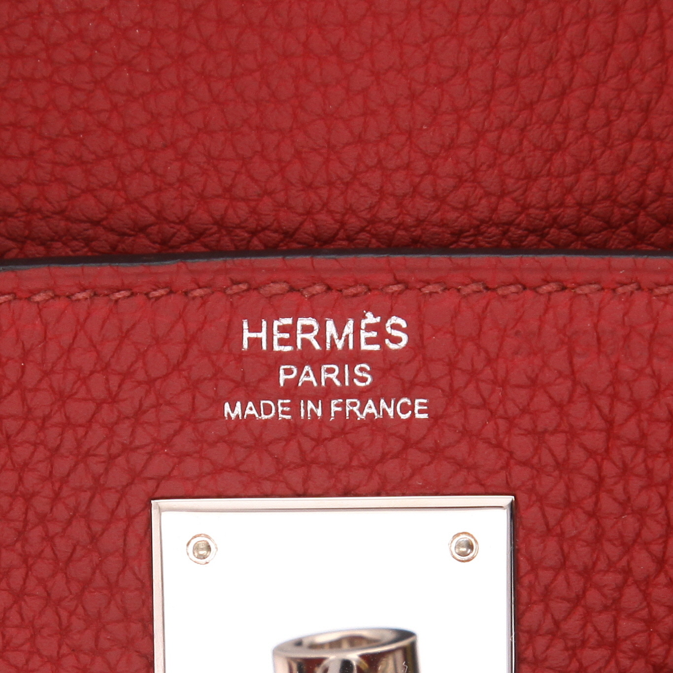 Sac à main Hermès  Kelly 28 cm en cuir togo Rubis - Detail D2