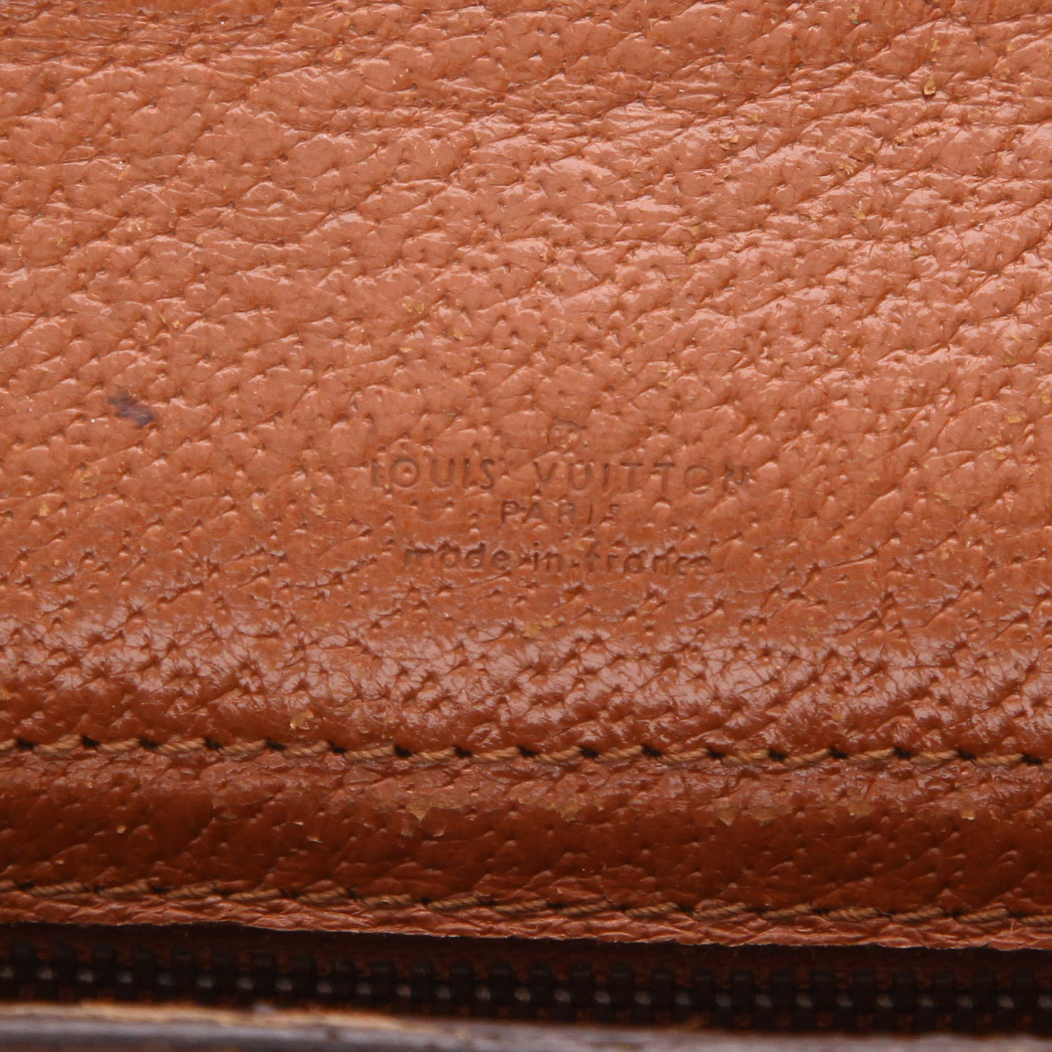 Borsa a tracolla Louis Vuitton “Chantilly” in tela Monogram marrone e pelle naturale - Detail D2