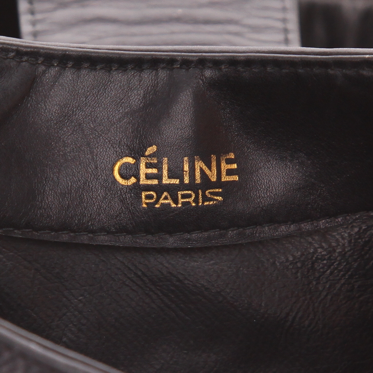Sac à main Celine   en cuir noir - Detail D2