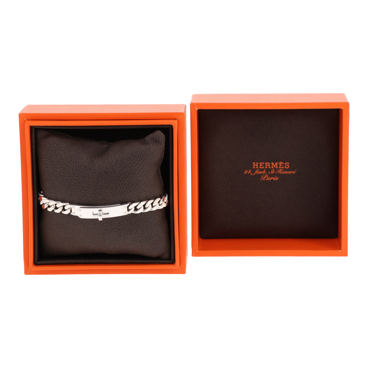 Bracelet Hermès Kelly Gourmette très petit modèle en argent