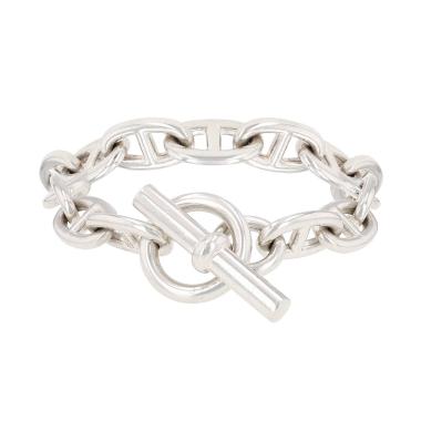 Hermès Chaîne d'Ancre very large silver bracelet