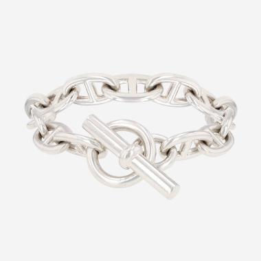 Bracelet Hermès Chaîne d'Ancre très grand modèle en argent