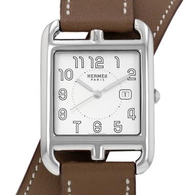 Montre Hermès Cape Cod grand modèle  en acier Ref: Hermes - CC2.710  Vers 2010