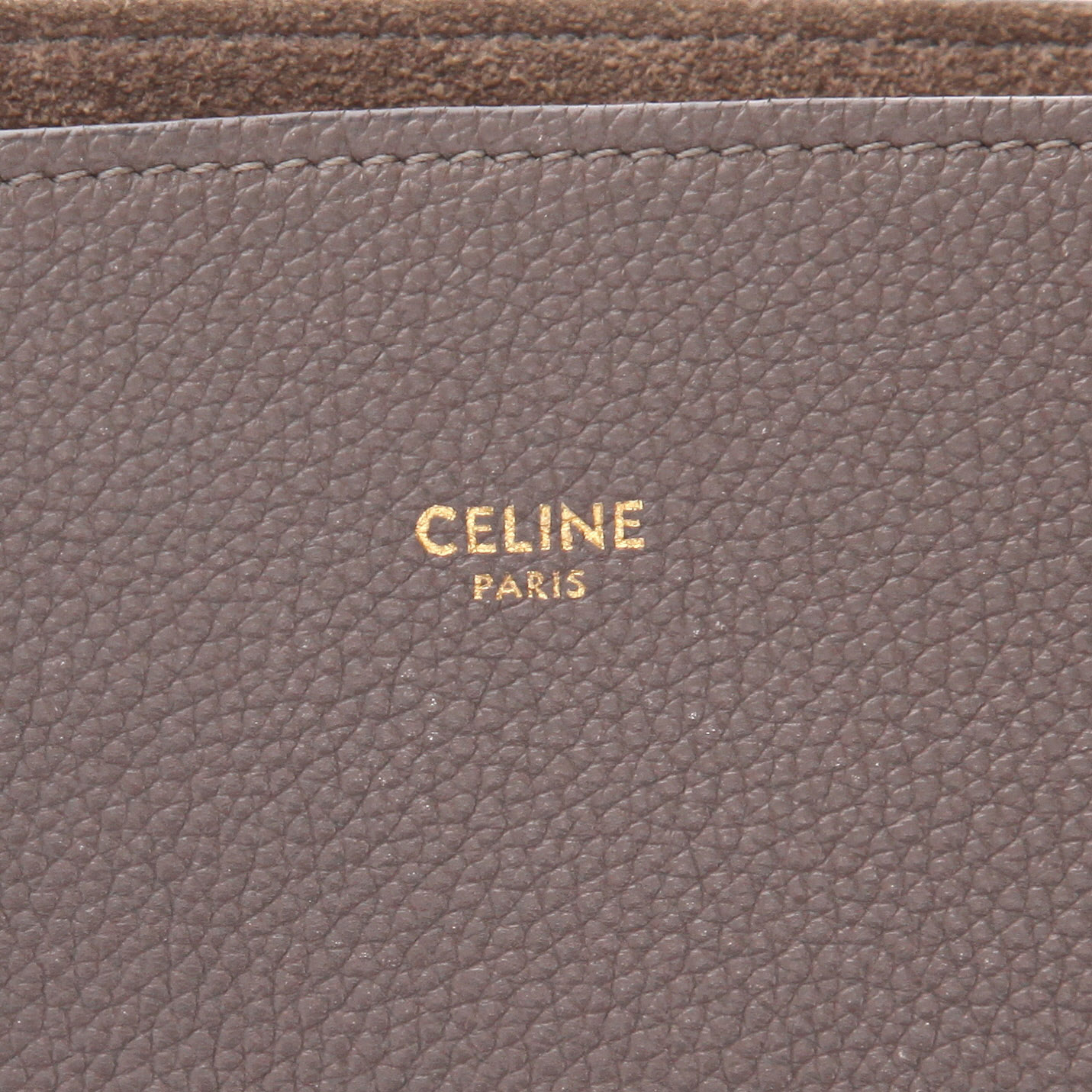 Celine tote bag  Phantom tote in grey grained leather - Detail D2
