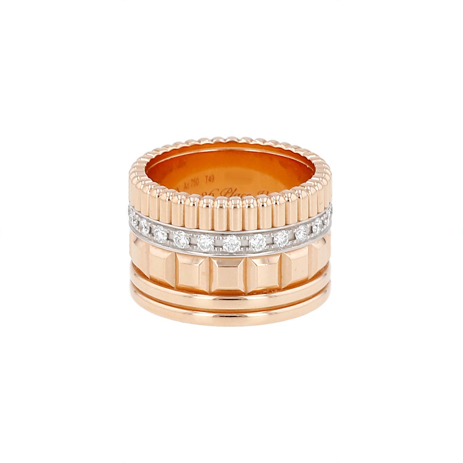 Bague Boucheron Quatre Radiant Edition grand modèle en or rose, or