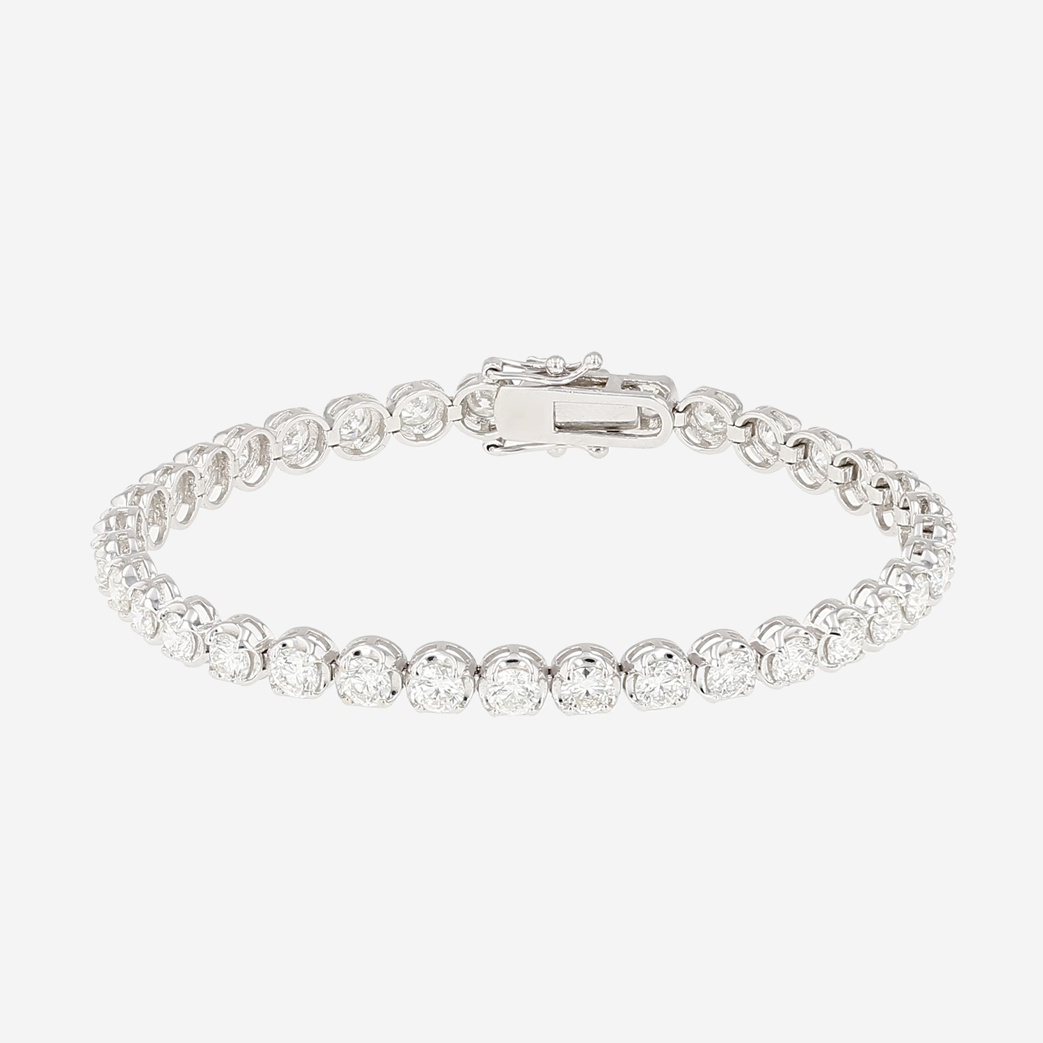 Pulsera vintage de oro blanco y diamantes