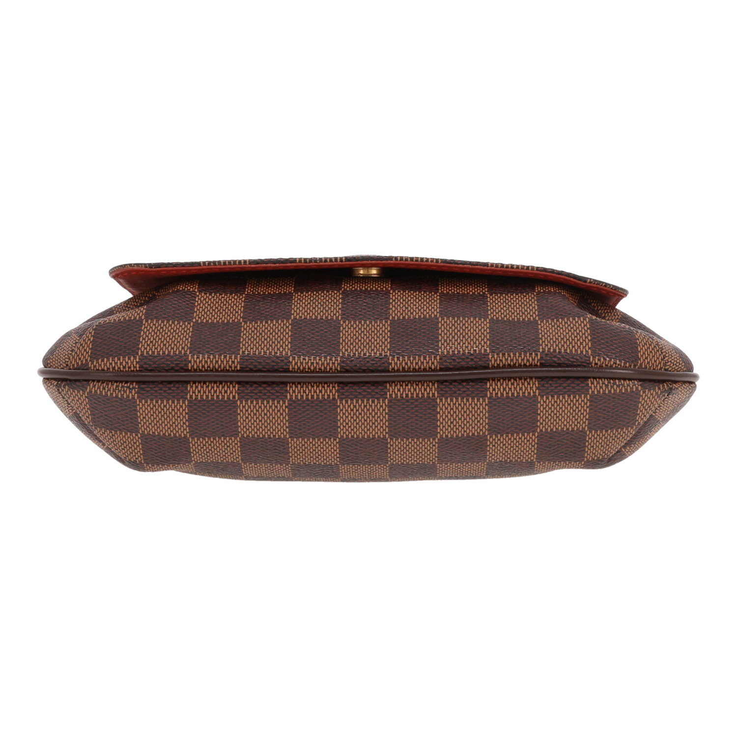 Louis Vuitton Salsa shoulder bag in Ebony Damier canvas and brown leather - Detail D1