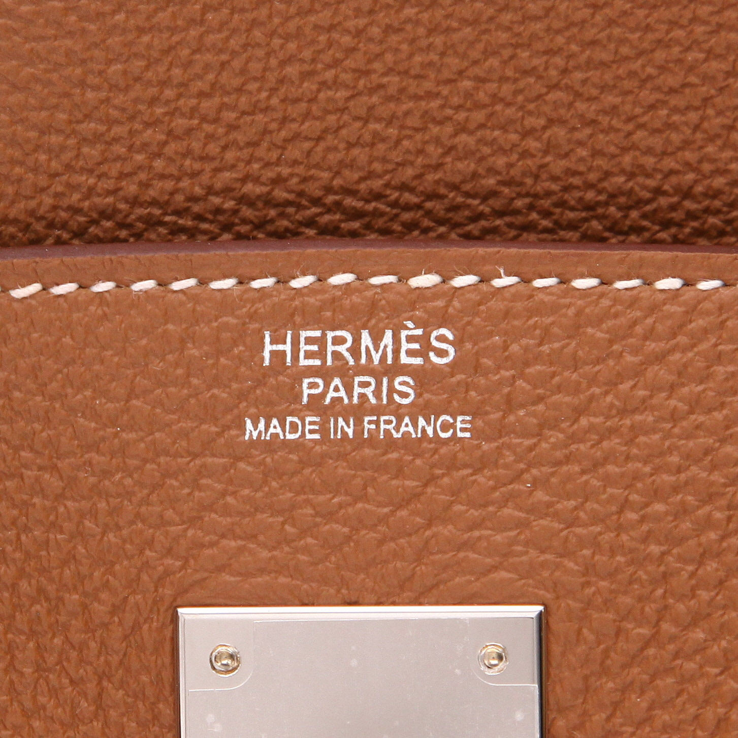 Bolso Hermès Birkin de 30 cm en piel Togo Gold - Detail D2