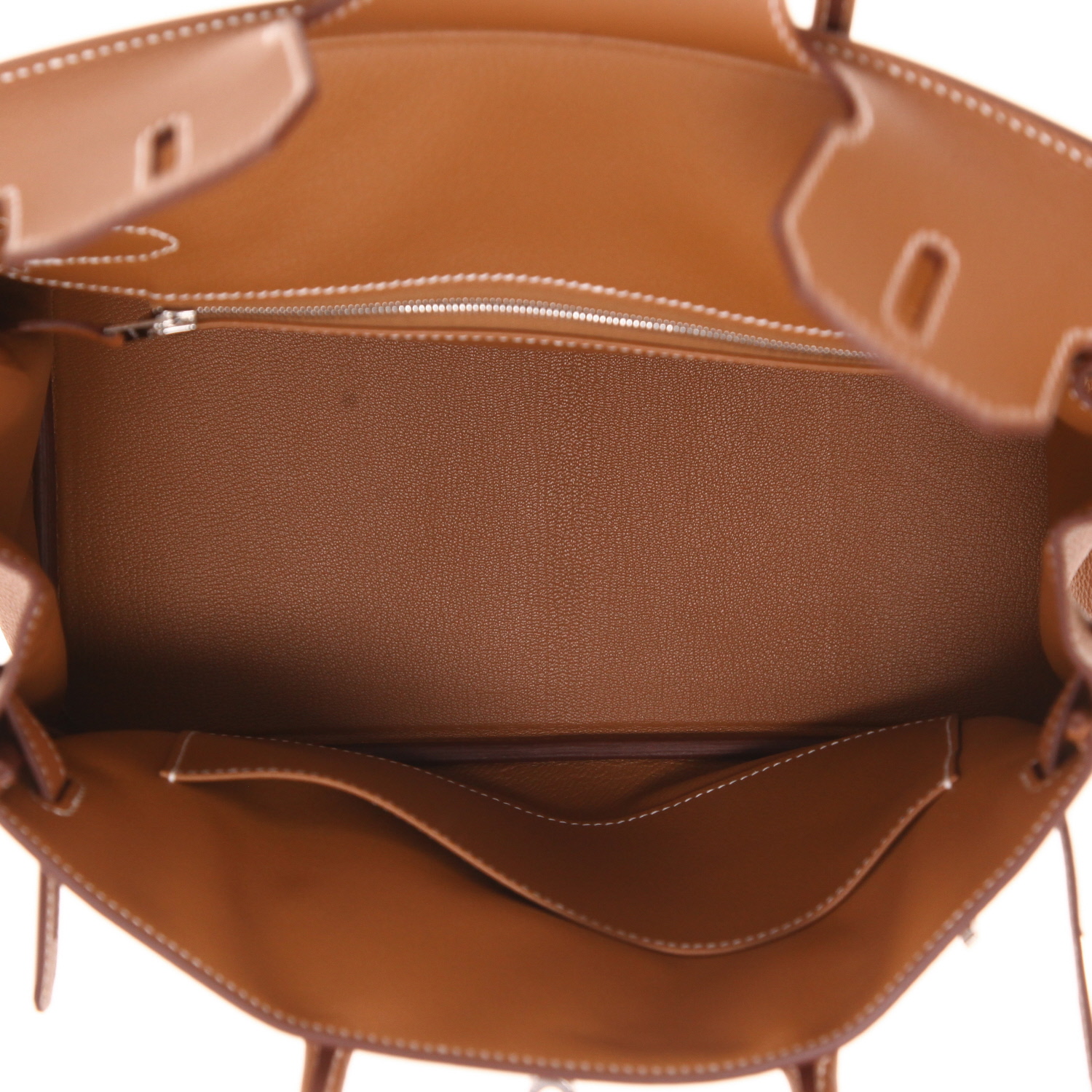 Bolso Hermès Birkin de 30 cm en piel Togo Gold - Detail D3