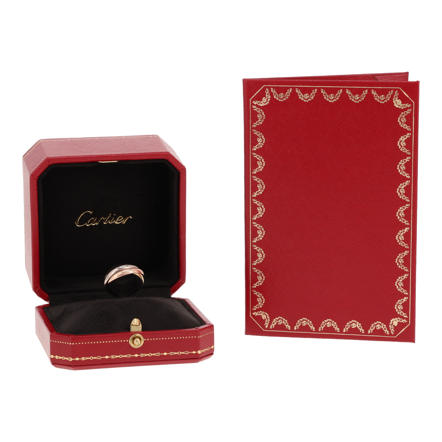 Small Cartier Trinity ring in three-tone gold - Detail D2
