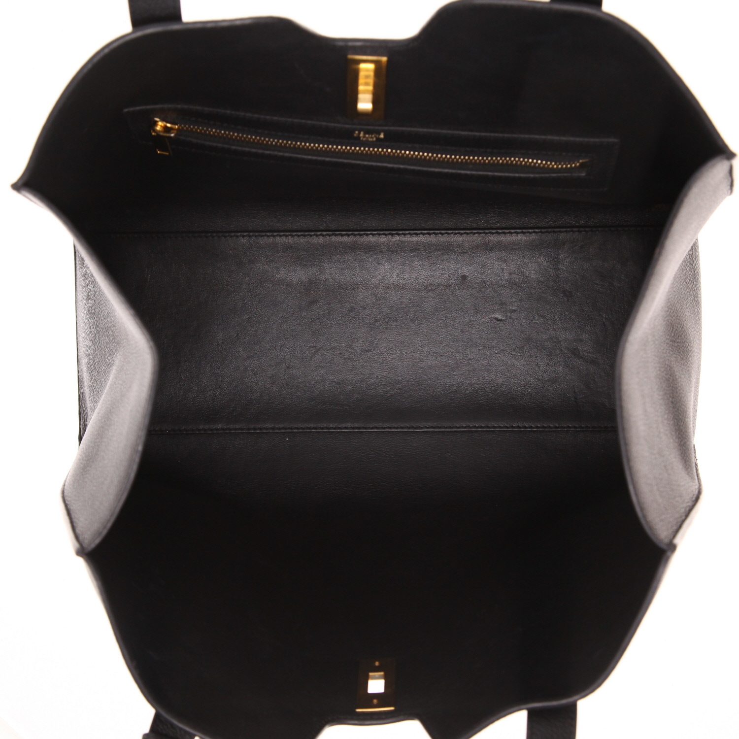 Borsa shopping Celine  Cabas 16 in pelle nera - Detail D3