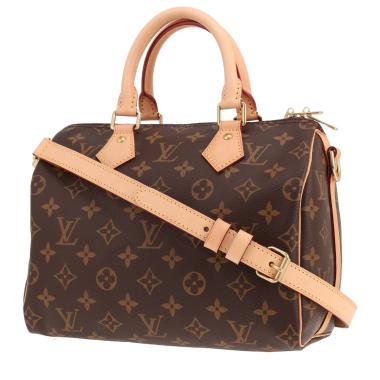 Louis Vuitton Speedy 25 handbag in brown Monogram canvas and natural leather