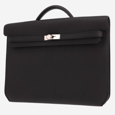 Porte-documents Hermès  Kelly Dépêches en cuir togo noir