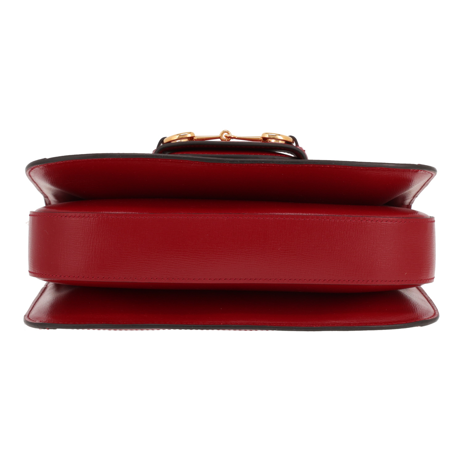 Bolso bandolera Gucci 1955 Horsebit de lona Supreme GG beige y piel roja - Detail D1