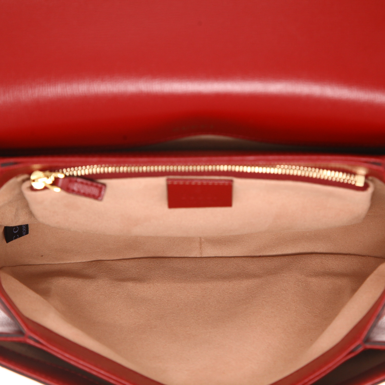 Gucci 1955 Horsebit shoulder bag in beige GG Supreme canvas and red leather - Detail D3