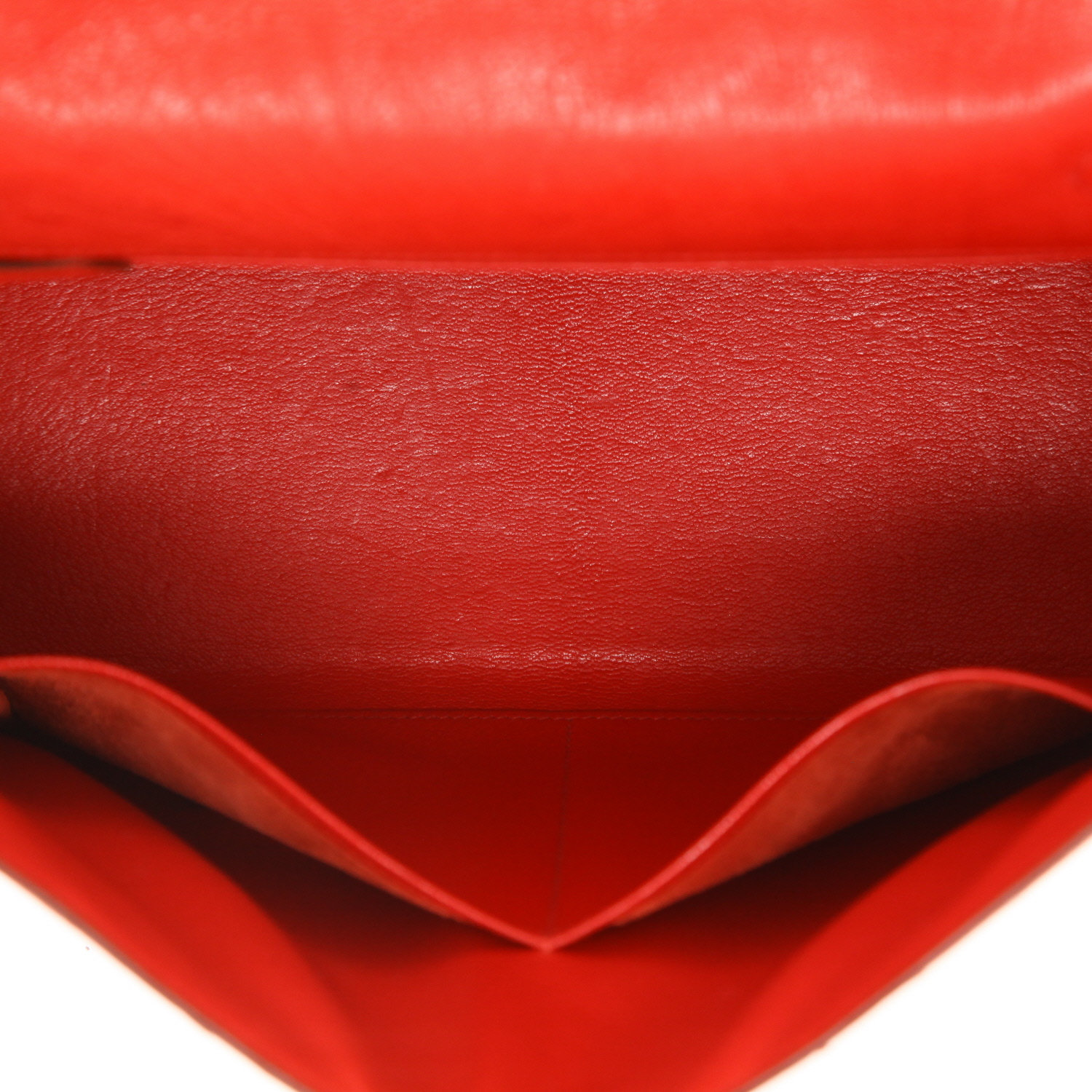 Hermès Kelly 32 cm handbag in red ostrich leather - Detail D3
