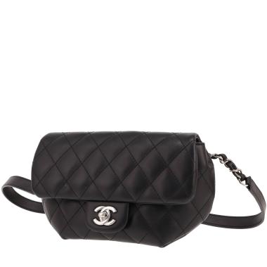 Bolso de cinturón Chanel  Bolso de cinturón de piel acolchada negra