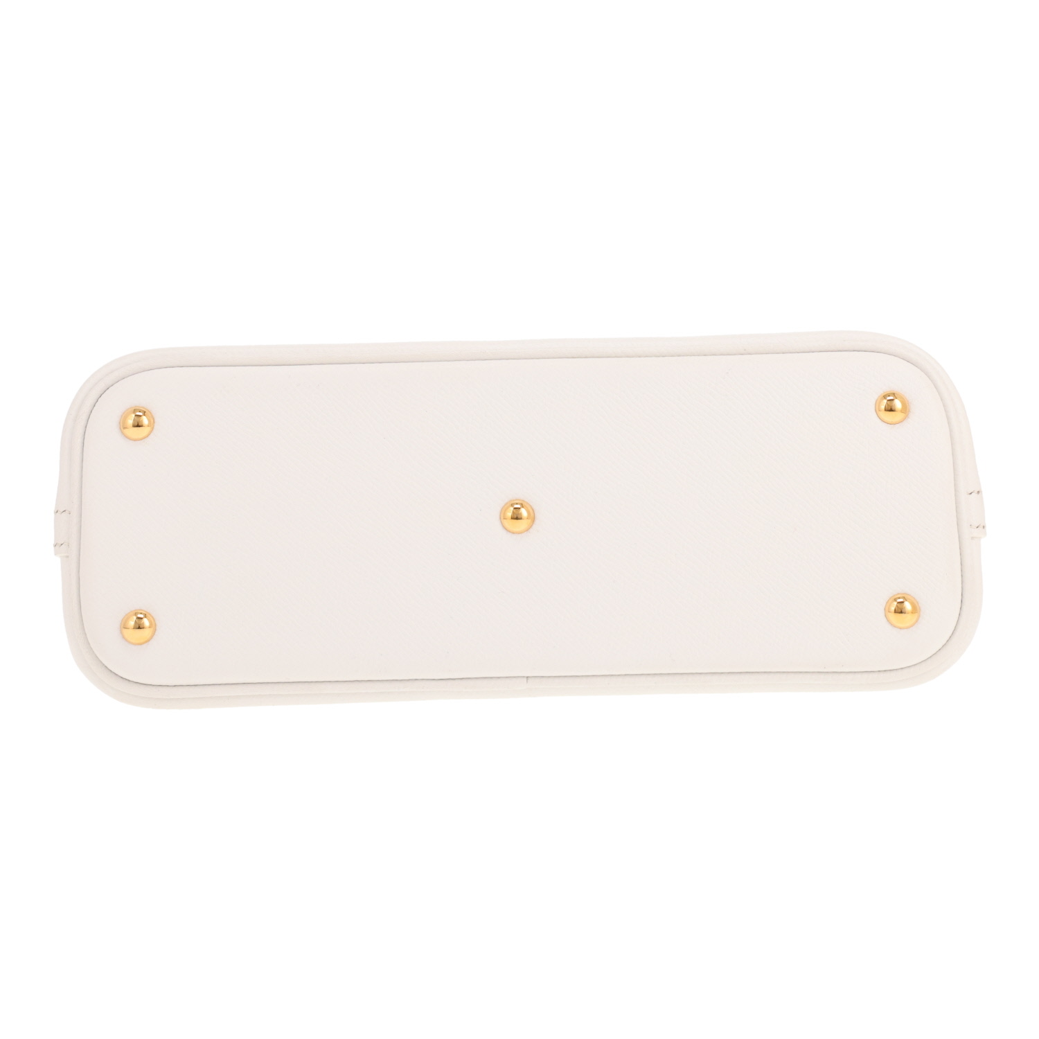 Hermès Bolide 25 cm handbag in white Epsom leather - Detail D1