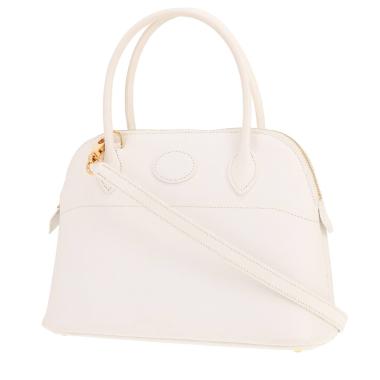 Borsa Hermès Bolide da 25 cm in pelle Epsom bianca