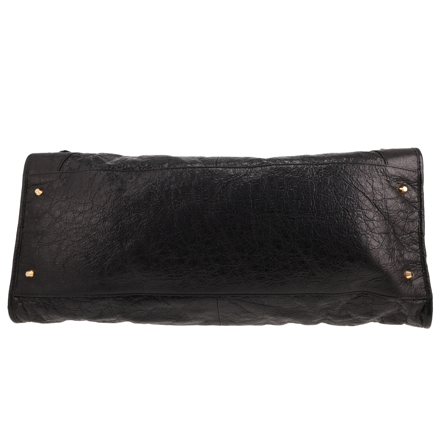 Sac à main Balenciaga  City grand modèle  en cuir vieilli noir - Detail D1