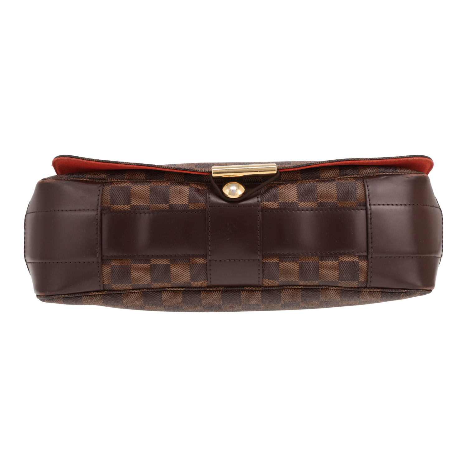 Louis Vuitton Bastille shoulder bag in Ebony Damier canvas and brown leather - Detail D1