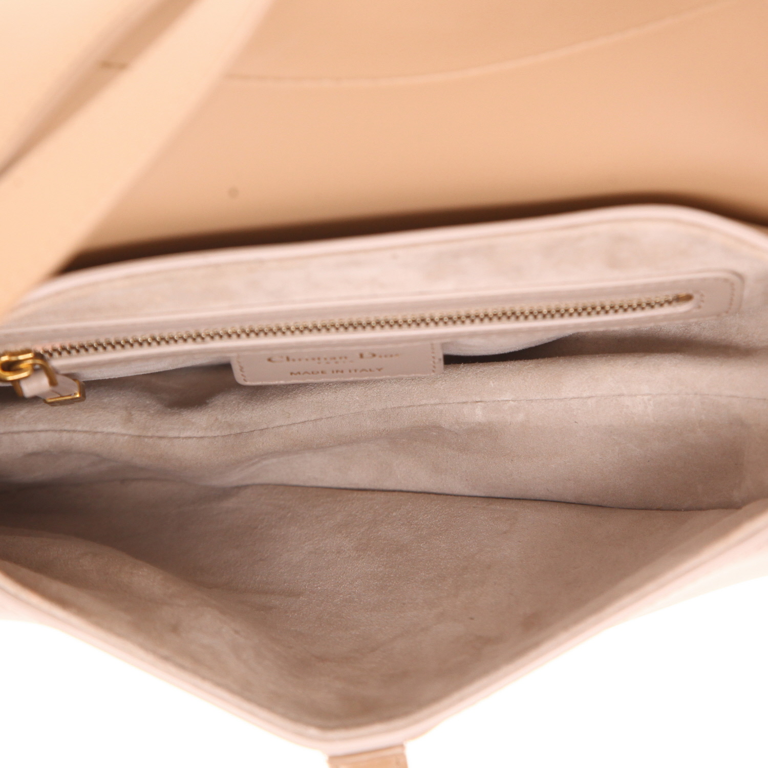Dior Saddle handbag in two-tone beige leather - Detail D3