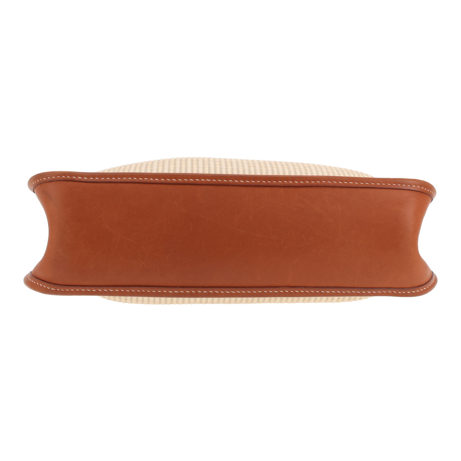 Borsa a tracolla Hermès “Vespa” in crine di cavallo intrecciato beige écru e pelle Barénia - Detail D1