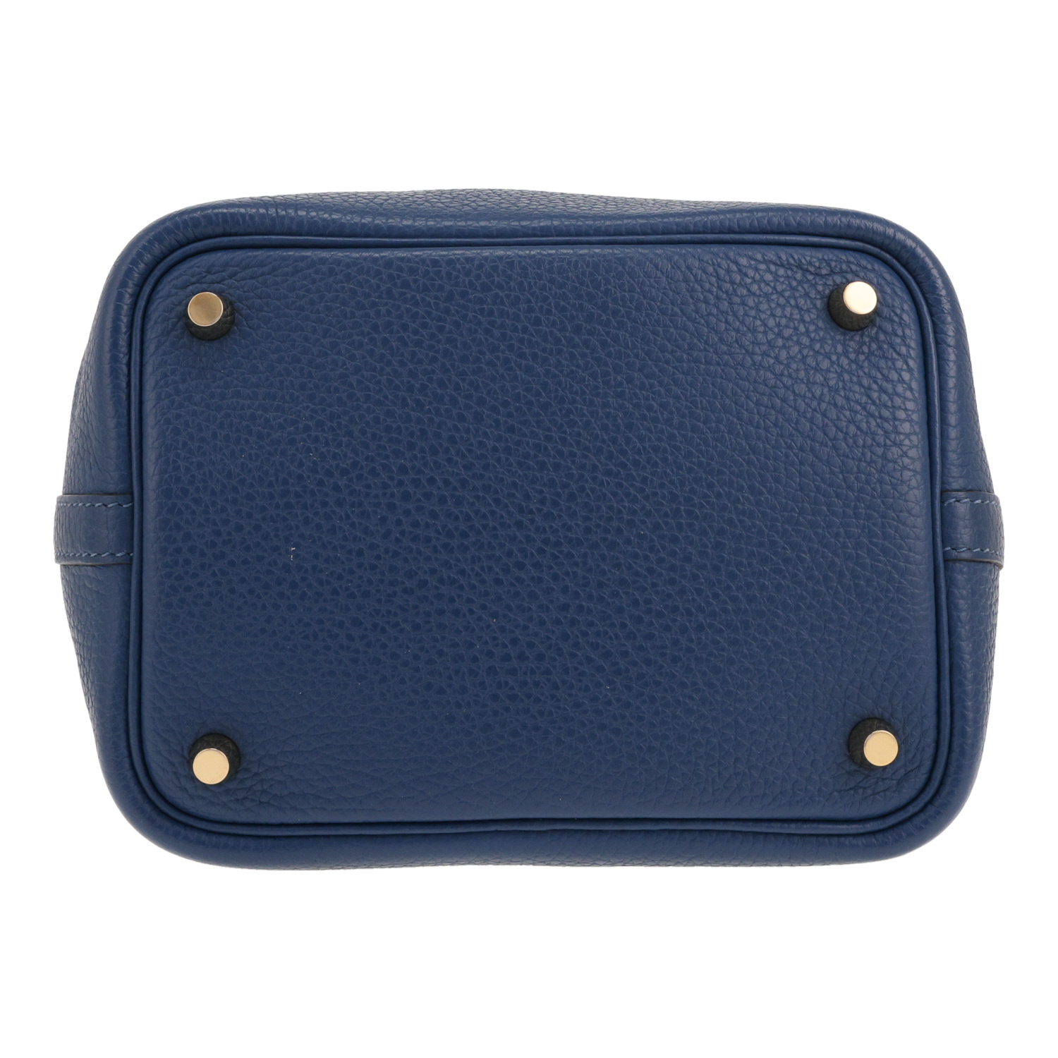 Bolso de mano Hermès «Picotin» de 18 cm, de piel Togo azul - Detail D1