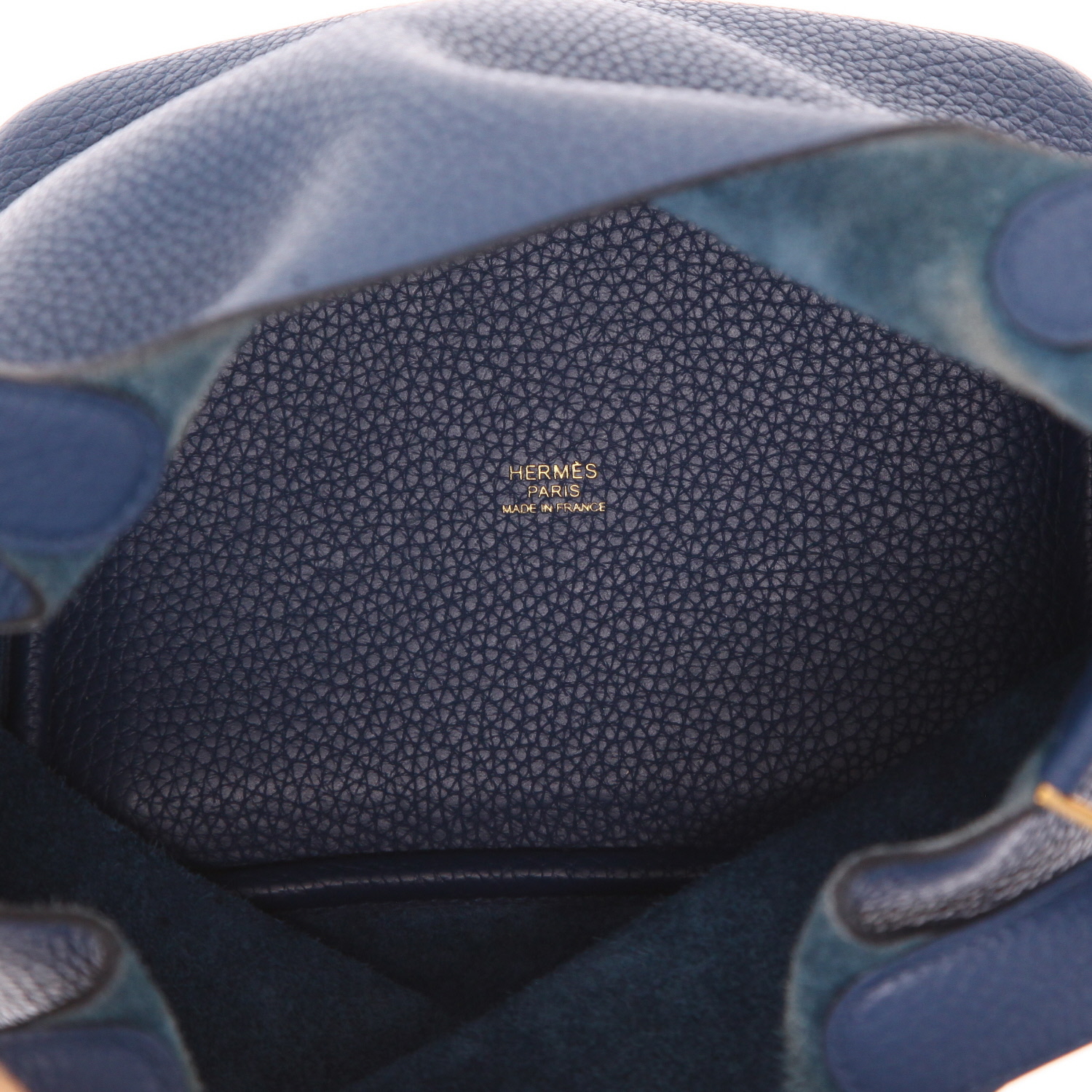 Borsa Hermès Picotin da 18 cm in pelle Togo blu - Detail D3