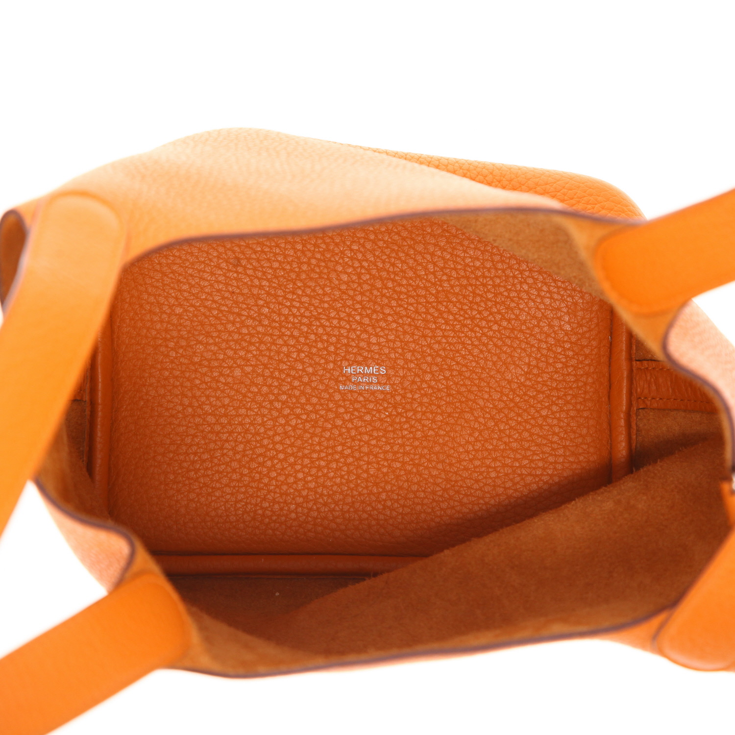 Sac à main Hermès  Picotin 18 cm en cuir togo orange - Detail D3