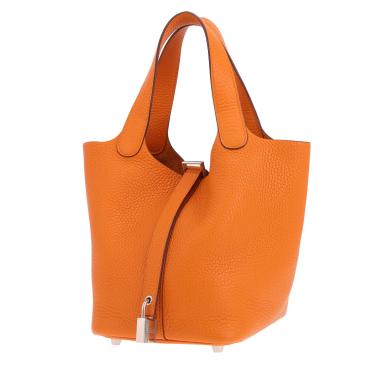 Hermès Picotin 18 cm handbag in Orange Togo leather
