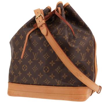Louis Vuitton Grand Noé handbag in brown Monogram leather and natural leather