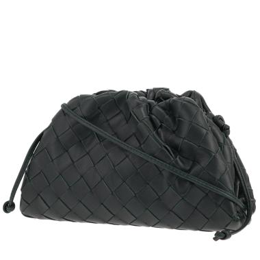 Sac bandoulière Bottega Veneta  Pouch mini  en cuir intrecciato vert