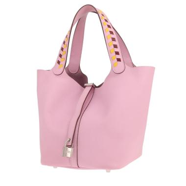 Bolso de mano Hermès «Picotin» de 22 cm, en piel Epsom color «Mauve Sylvestre»