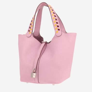 Sac à main Hermès  Picotin 22 cm en cuir epsom Mauve Sylvestre