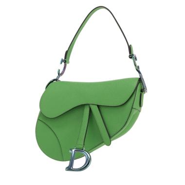 Bolso Dior Saddle de piel granulada verde